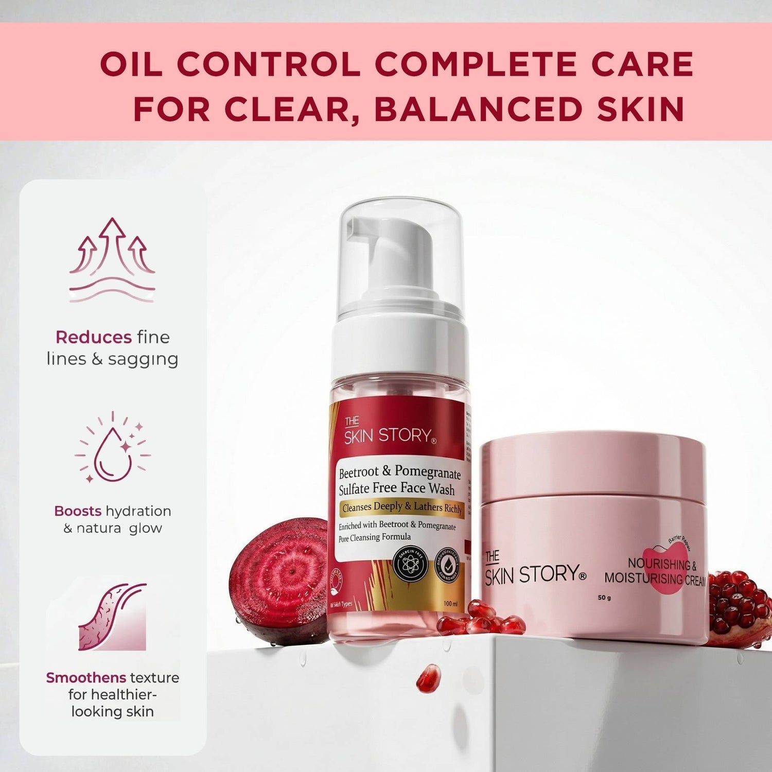 Ageing Early Onset 2 Step - Facewash+Nourishing &amp; Moisturising Cream - The Skin Story - 