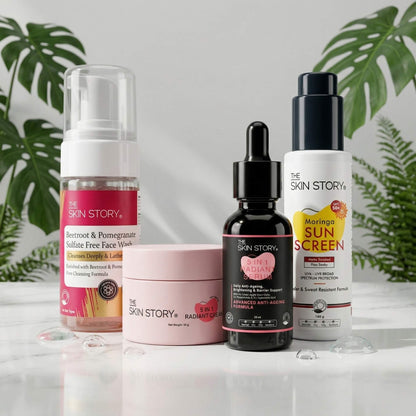 Ageing Early Onset 4 Step - Facewash +Cream+Serum+SPF50 - The Skin Story - 