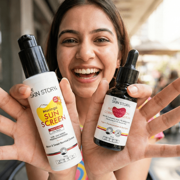 Anti - Pigmentation Serum & Sunscreen - The Skin Story - Face Care