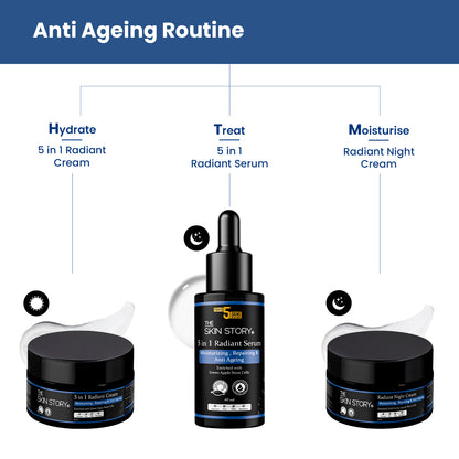 5 in 1 Radiant Moisturising Cream | Anti Aging Day Cream | For Fine Lines and Wrinkles | All Skin Type