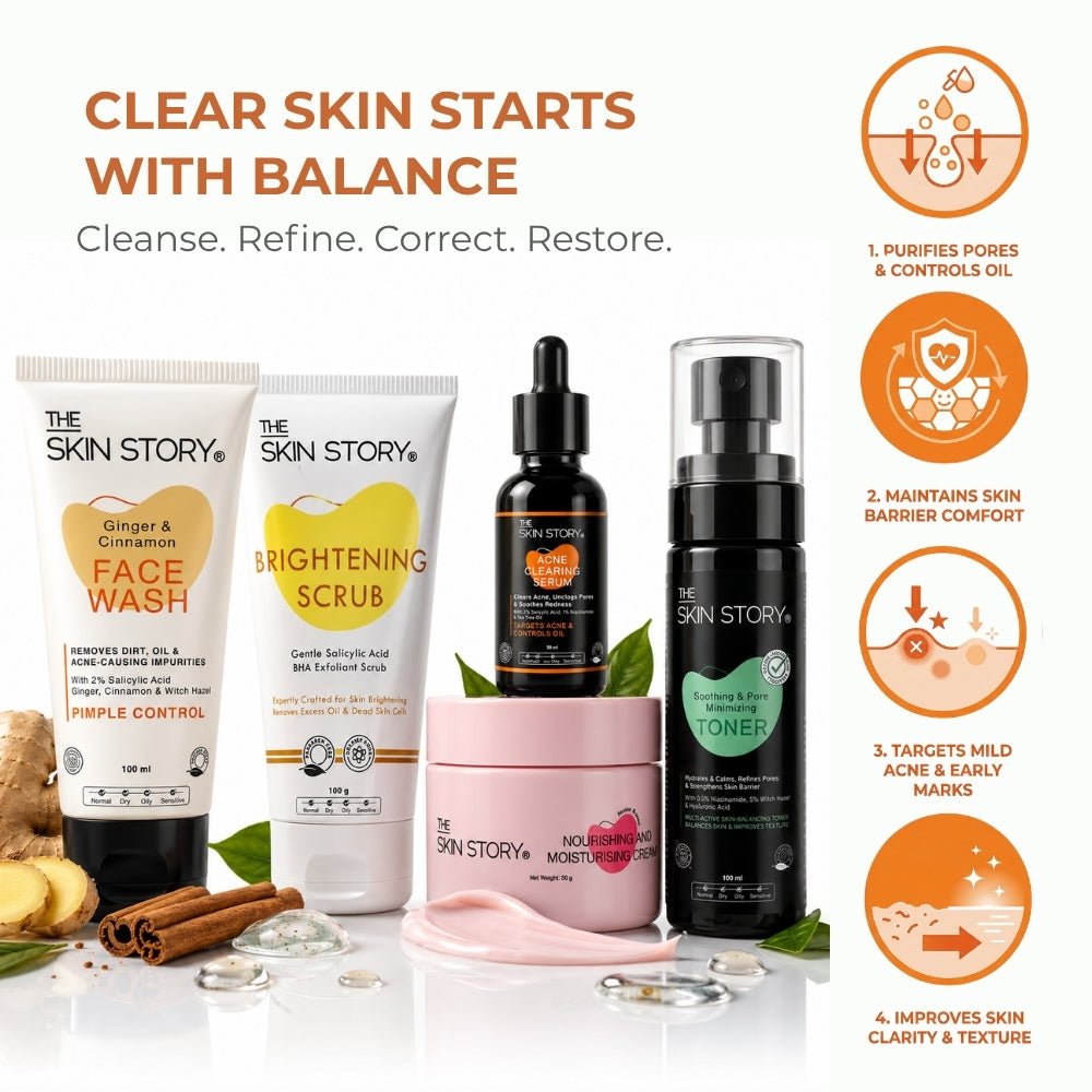 Beginner Acne Routine Regime – Starter Pimple Treatment Regime - The Skin Story - 