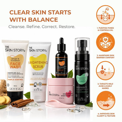 Beginner Acne Routine Regime – Starter Pimple Treatment Regime - The Skin Story - 