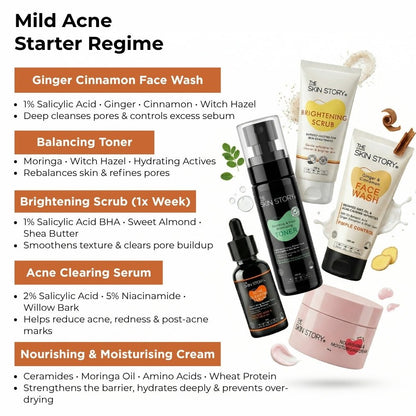 Beginner Acne Routine Regime – Starter Pimple Treatment Regime - The Skin Story - 