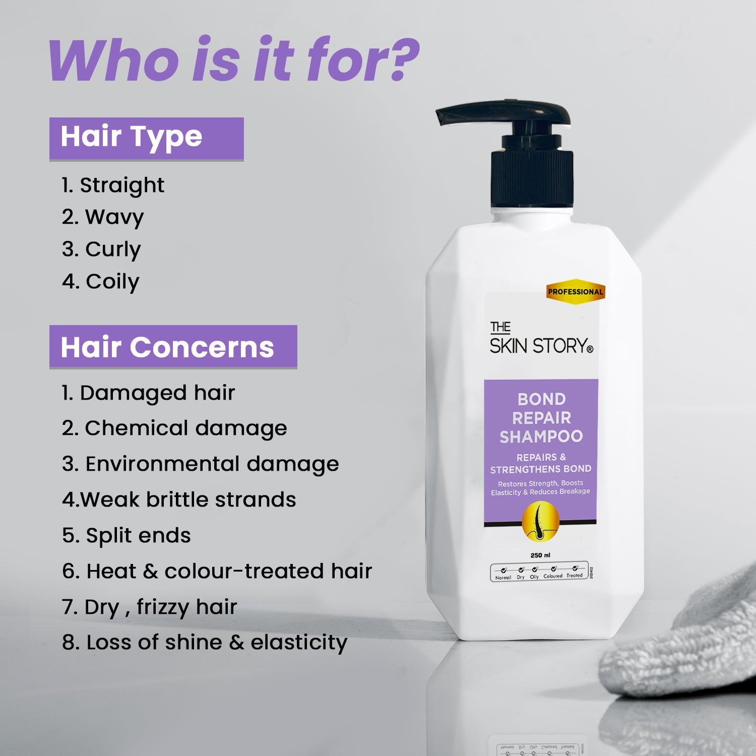 Bond Repair Range for Damaged Hair - The Skin Story - shampoo &amp; Conditioner