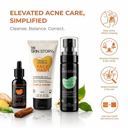 Daily Acne Care Regime – Gentle Acne Control Routine - The Skin Story - 