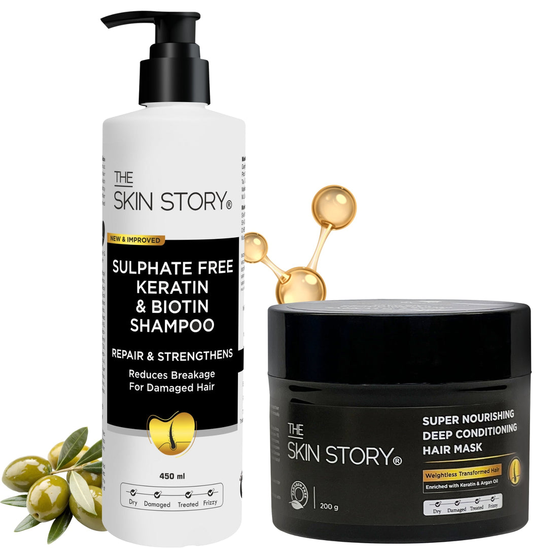Damaged Hair Spa Sulphate Free Duo - The Skin Story - Hair Care Combo