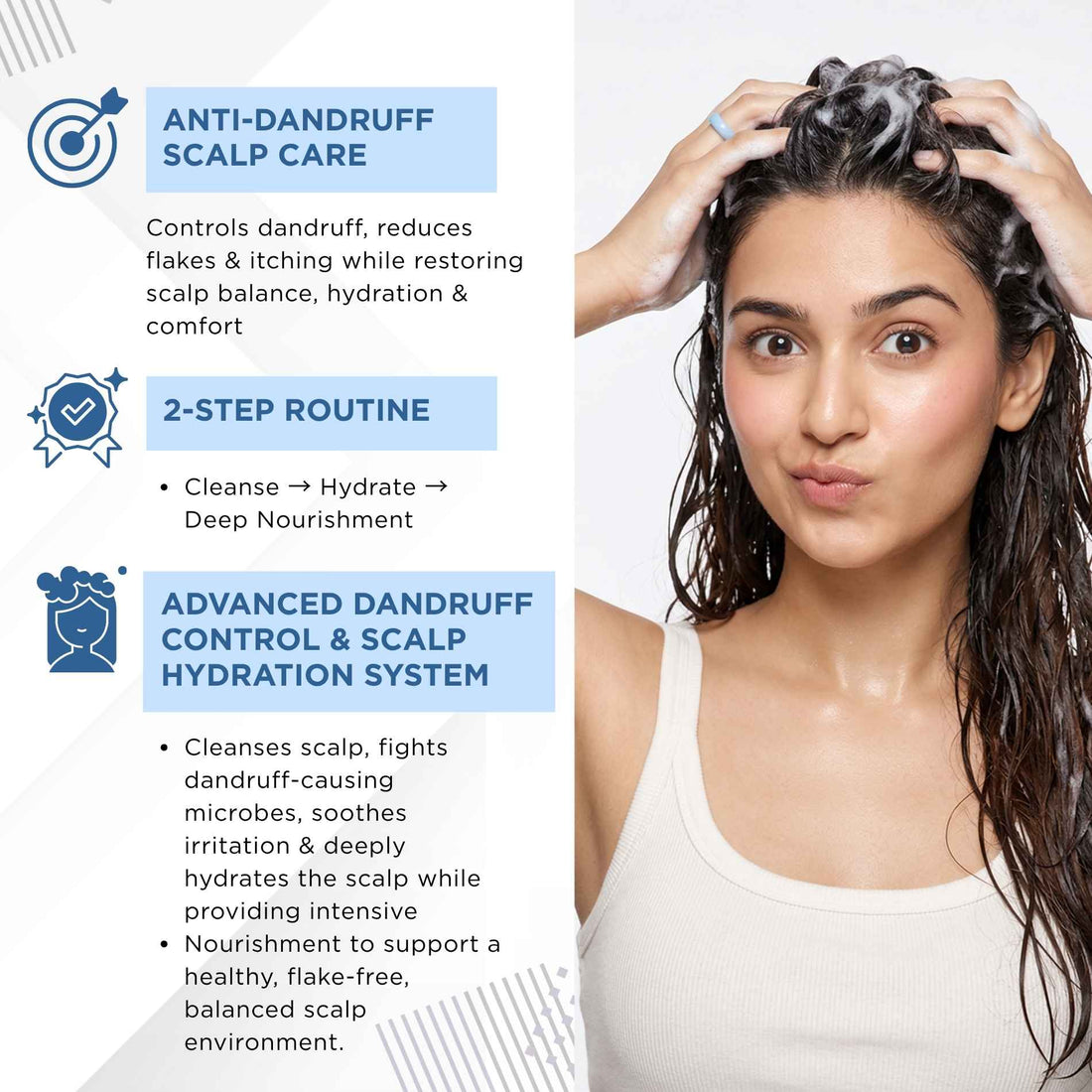 Dandruff - 3 steps - Shampoo+Exfoliating Scalp Serum+Hair Mask - The Skin Story - 