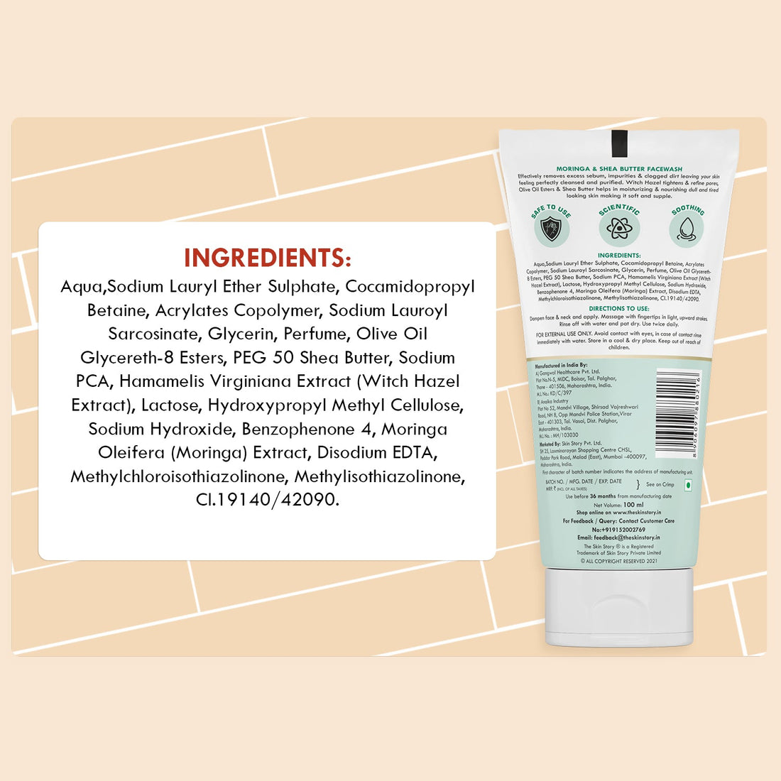 De - Tan &amp; Blackhead Face Scrub - The Skin Story - Scrub