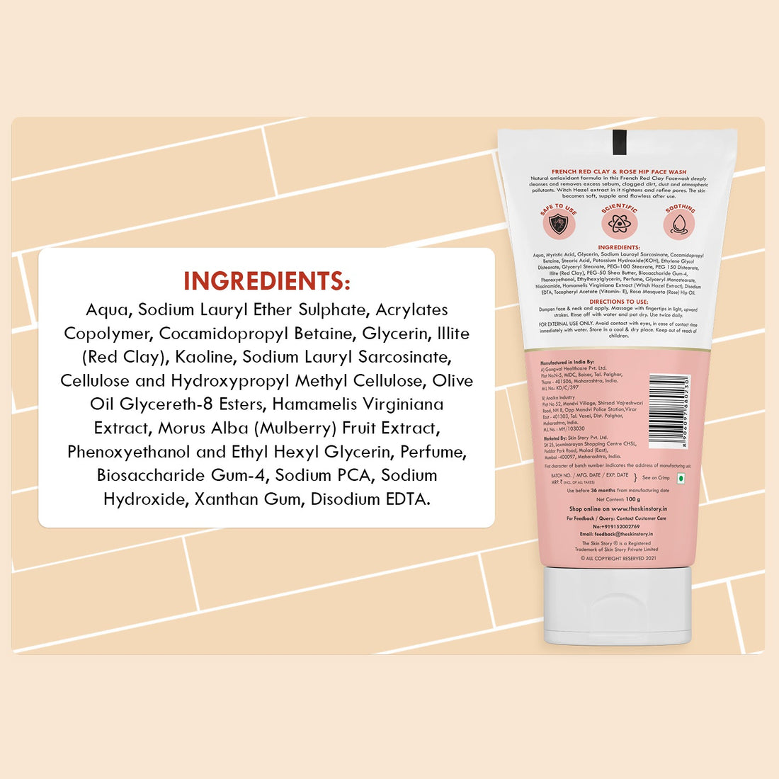 Deep Detox 3 - in - 1 Clay Wash, Scrub &amp; Pack - The Skin Story - 