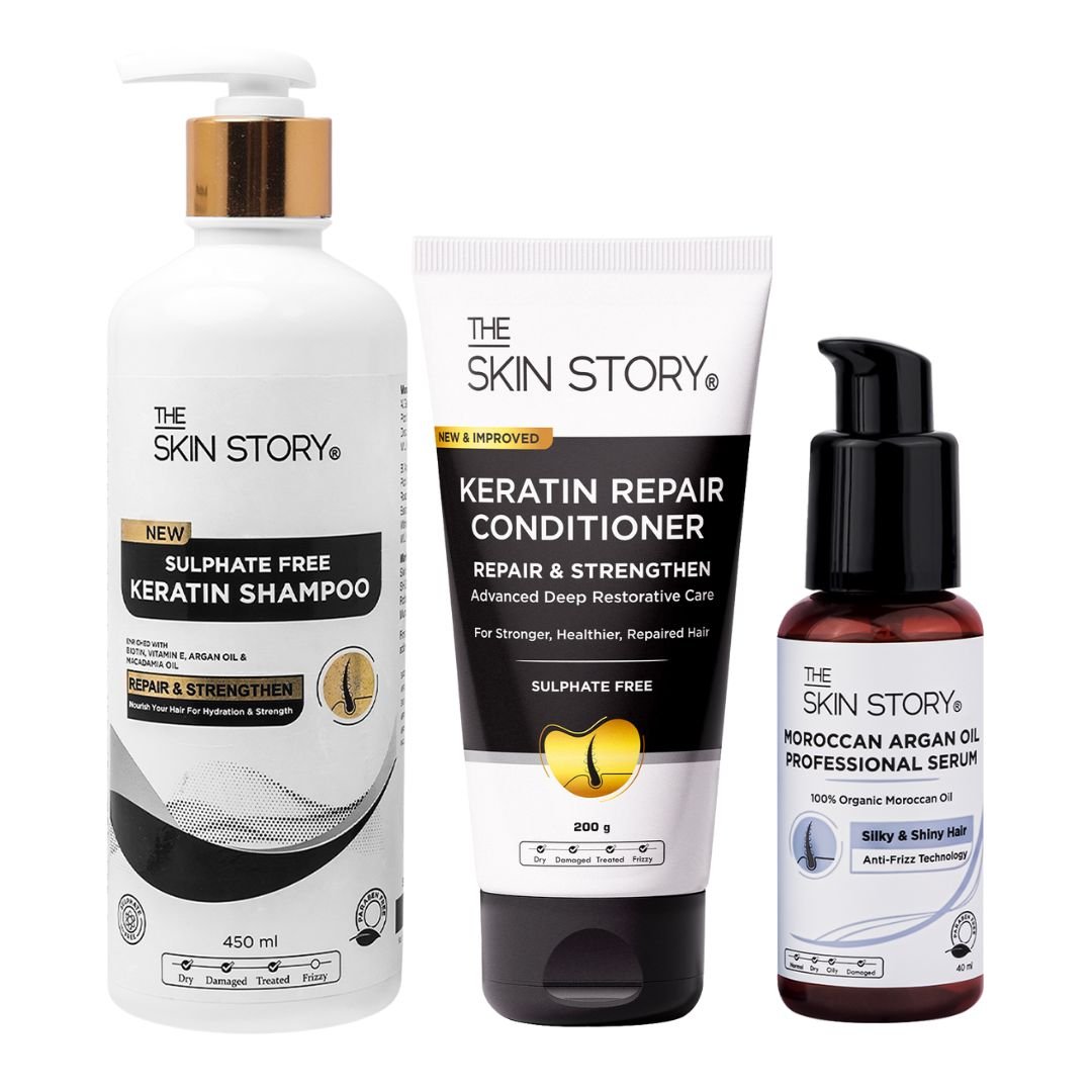 Deep Repair Hair Range for Dry Damaged Rough Hair - The Skin Story - Hair Care Combo