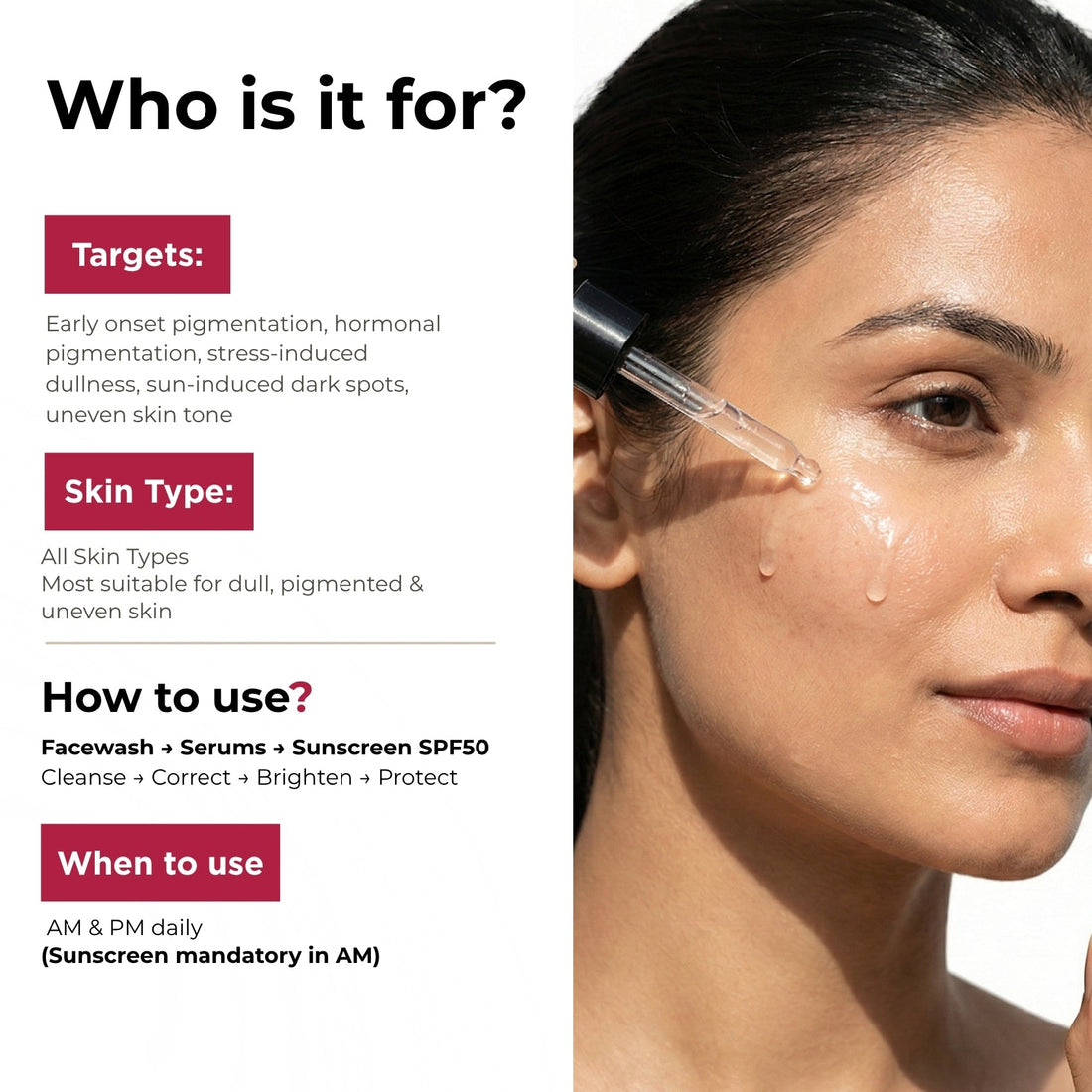 Dull &amp; Uneven Skin Tone - 2 Step with Facewash+10% Vitamin C Face Serum - The Skin Story - 