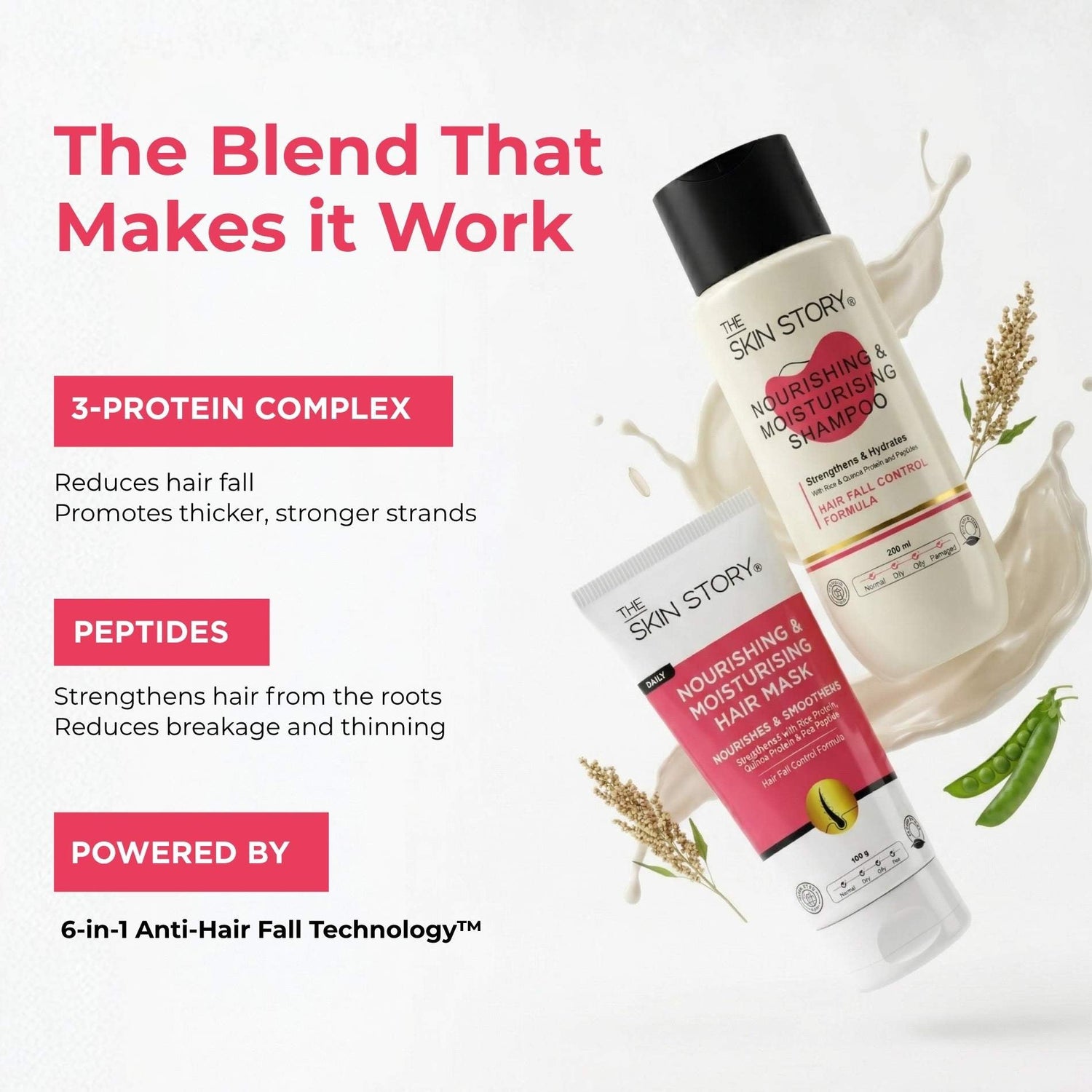 Early Hairfall 2 steps - Nourishing &amp; Moisturising Shampoo+Mas - The Skin Story - 