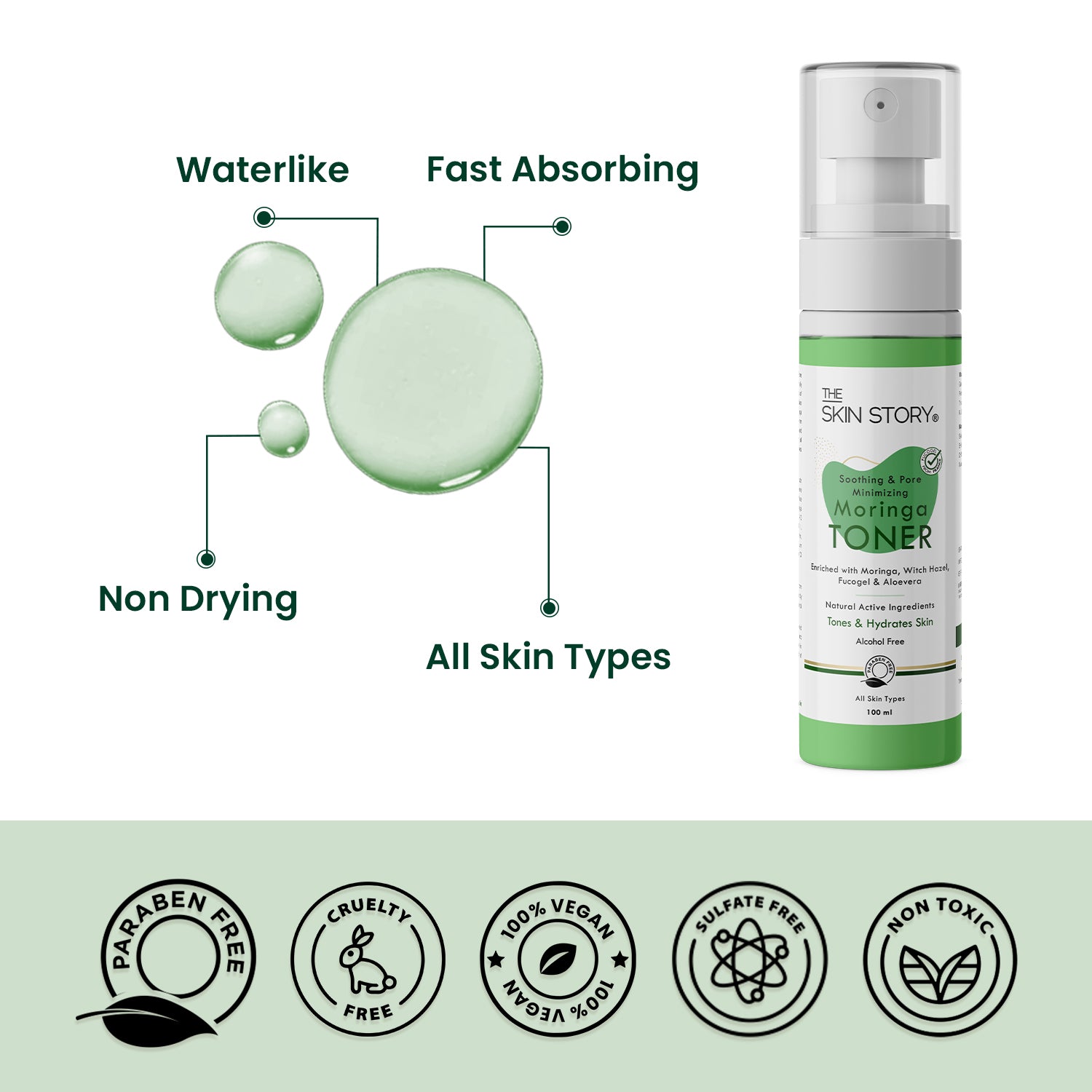 Soothing &amp; Pore Minimizing Moringa Toner, 100ml