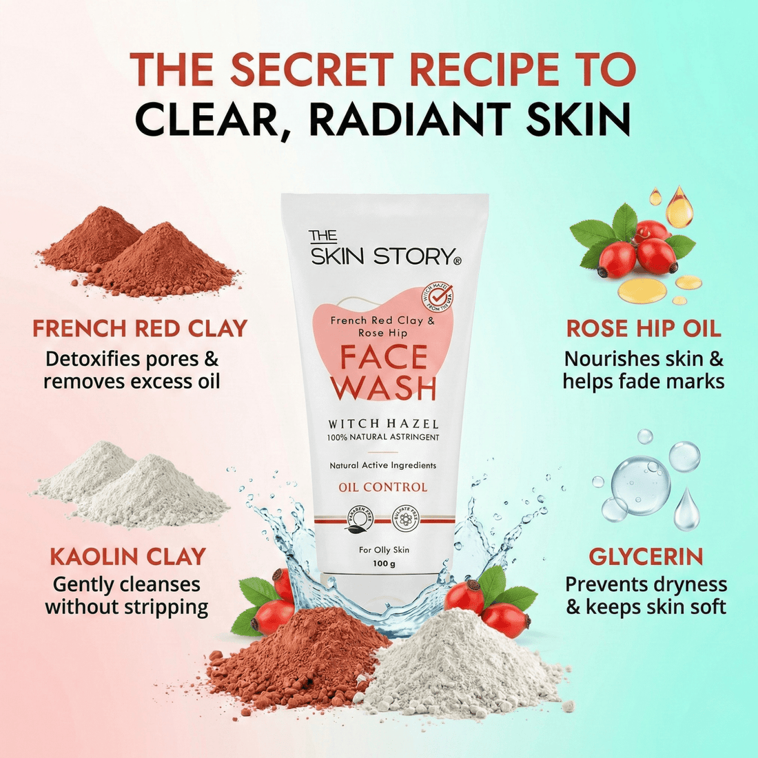 French Multani Mitti Oil Control Face Wash - The Skin Story - 