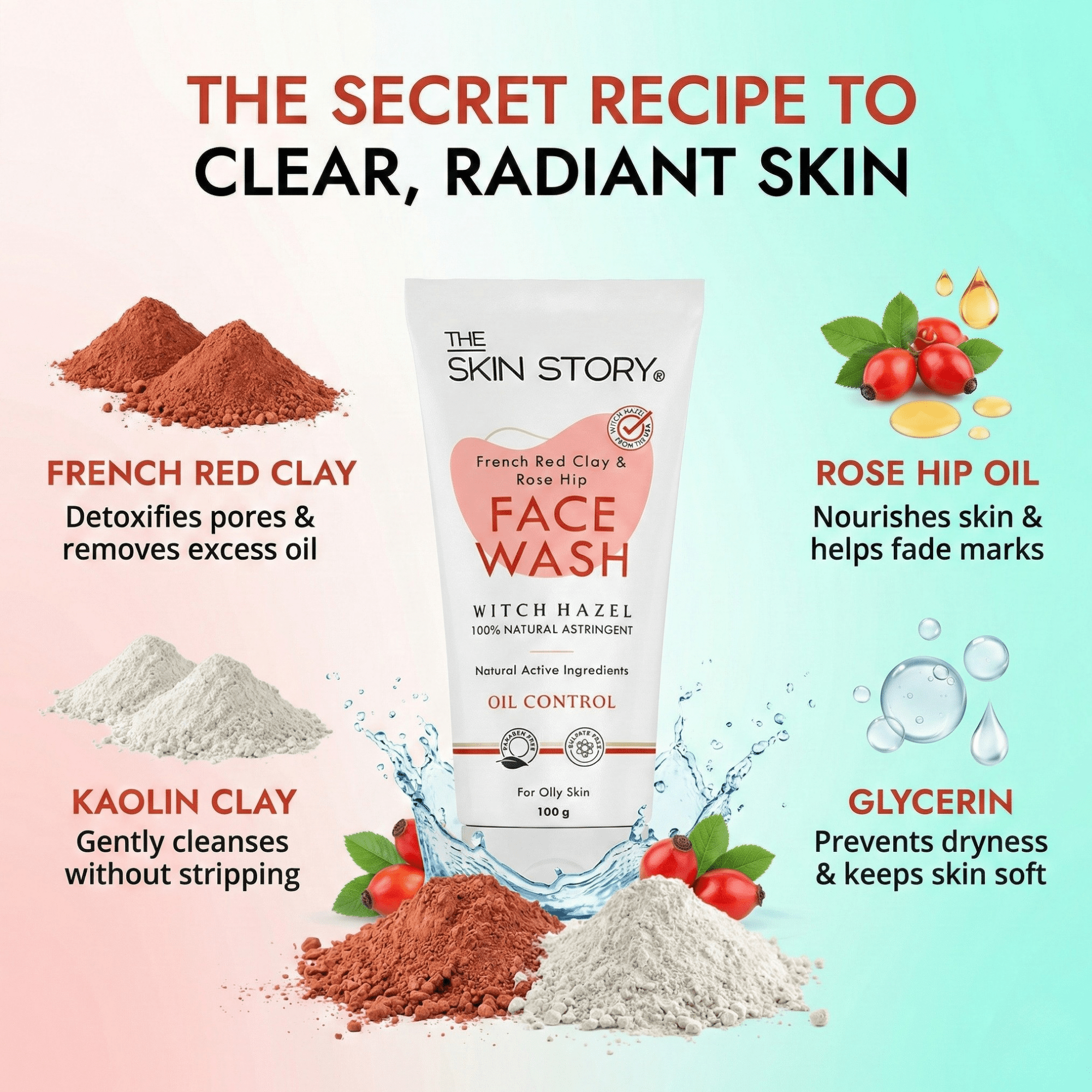 French Multani Mitti Oil Control Face Wash - The Skin Story - 