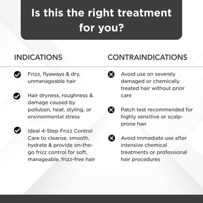 Frizz 4 steps - Sulphate Free Shampoo+Conditioner+Seum+Hair Fix Stick - The Skin Story - 