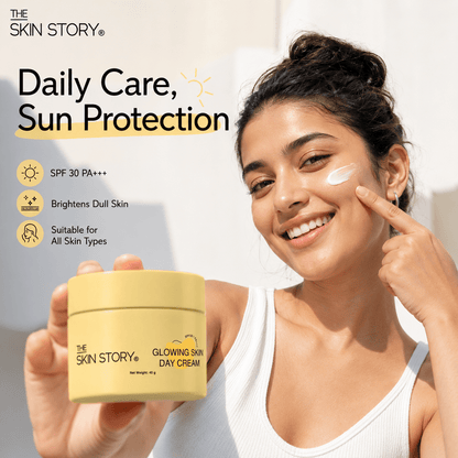Glowing Skin Day Cream SPF 30 + Moisturiser - The Skin Story - Face Care