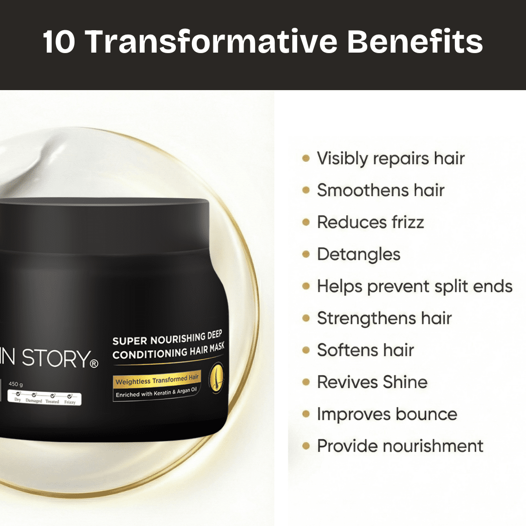 Hair Repair &amp; Keratin &amp; Argan Nourishing Mask - The Skin Story - Hair Care Combo