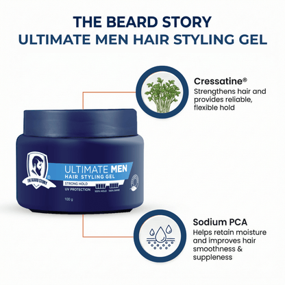 Hair Styling Gel - Strong Hold 100g - The Skin Story - 