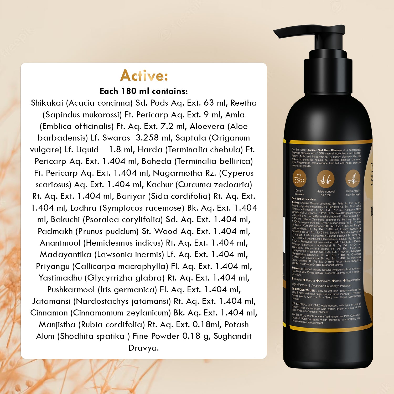 The Skin Story Ayurvedic Hair Conditioner | For Soft and Silky Hair | 100% Natural Ayurveda | 180 ml