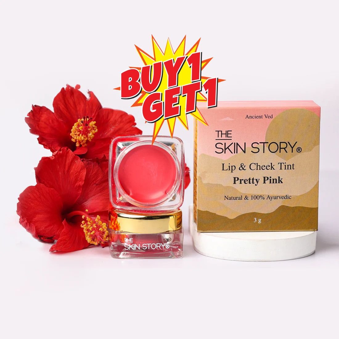 Lip &amp; Cheek Tint Pretty Pink - The Skin Story - Lip &amp; Cheek Tint
