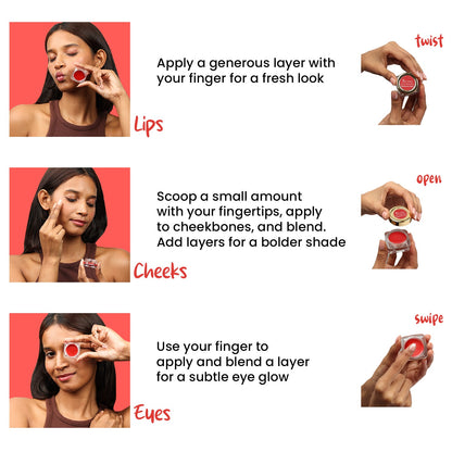 Lip &amp; Cheek Tint Romantic Red - The Skin Story - Lip &amp; Cheek Tint