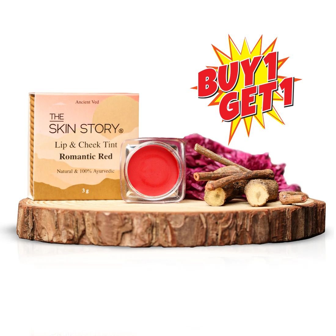 Lip &amp; Cheek Tint Romantic Red - The Skin Story - Lip &amp; Cheek Tint