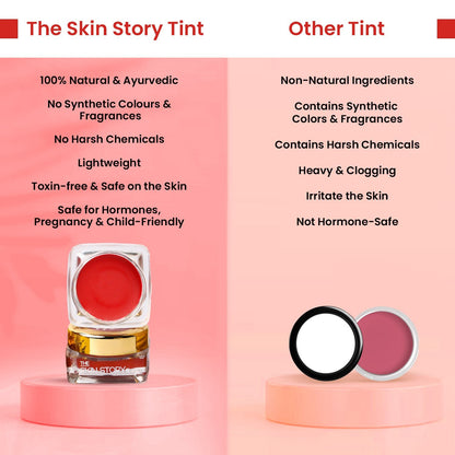 Lip &amp; Cheek Tint Romantic Red - The Skin Story - Lip &amp; Cheek Tint