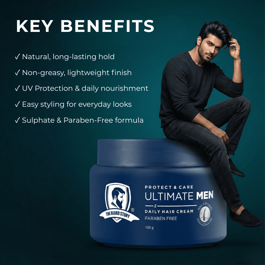 Mens Hair Cream UV Protect 100g - The Skin Story - 