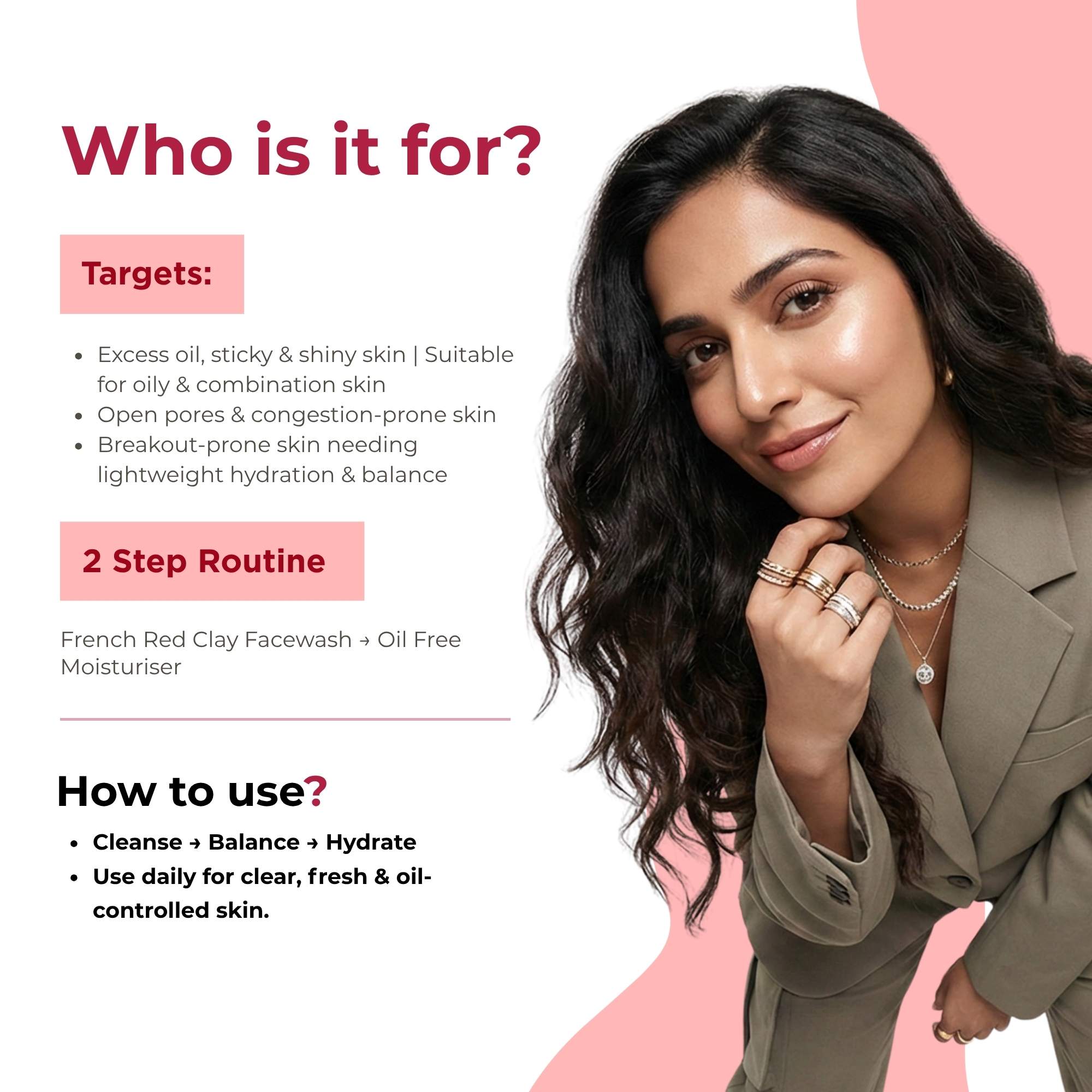 Oil Control 2 Steps - Facewash+Oil Free Moisturiser - The Skin Story - 