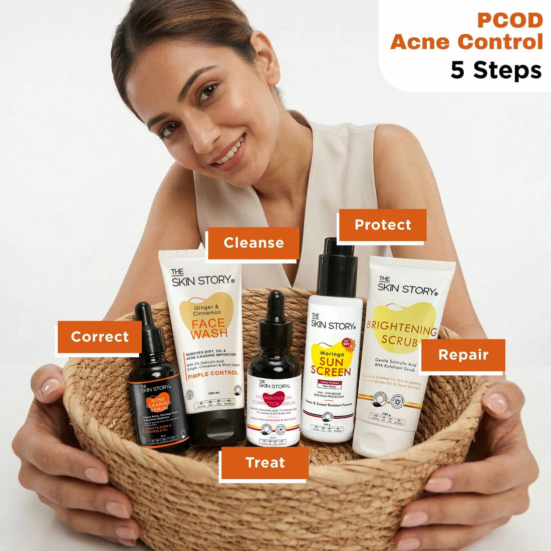 PCOD Acne Complete Regime – Hormonal Acne & Pigmentation Care - The Skin Story -