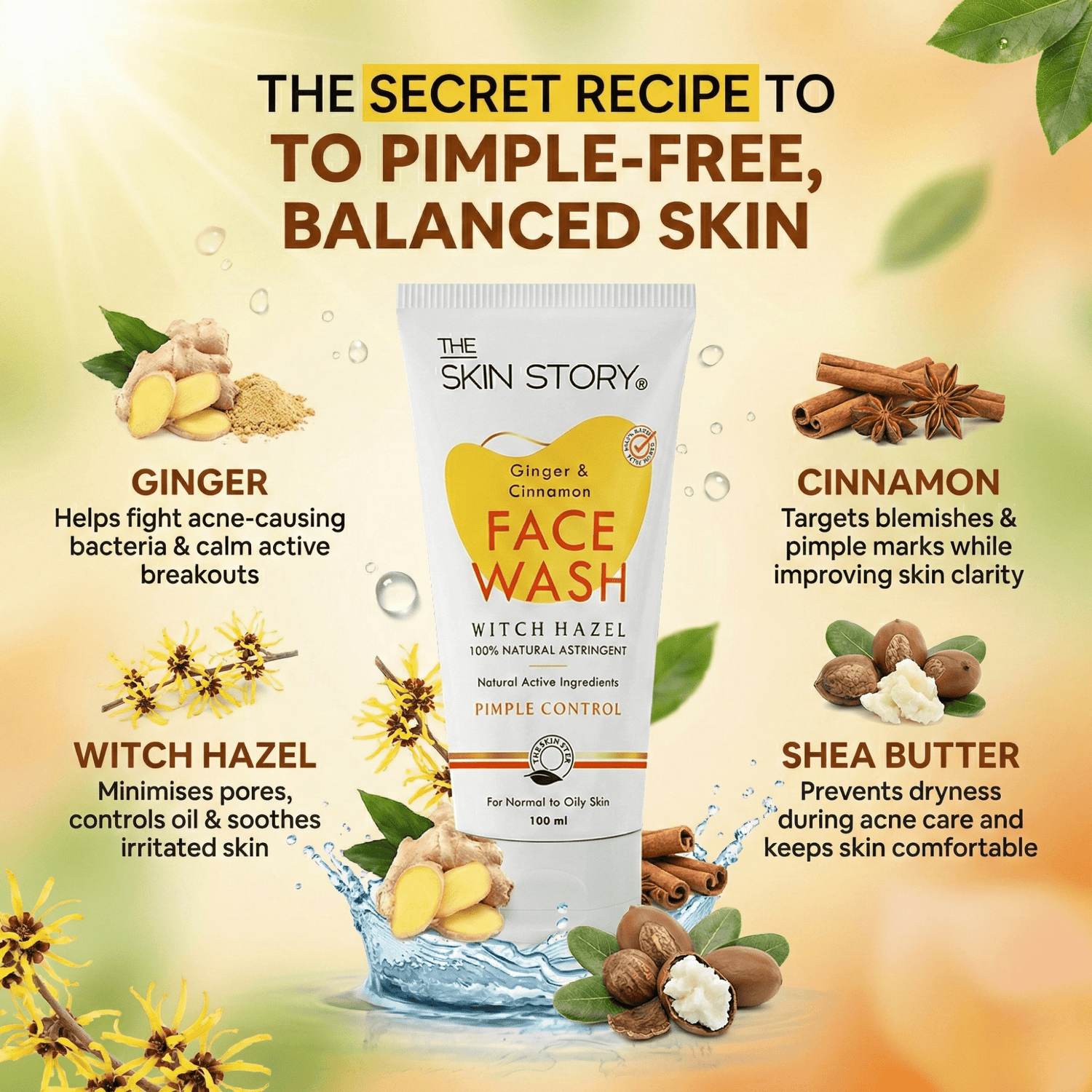 Pimple &amp; Acne Control Face Wash - The Skin Story - Facewash