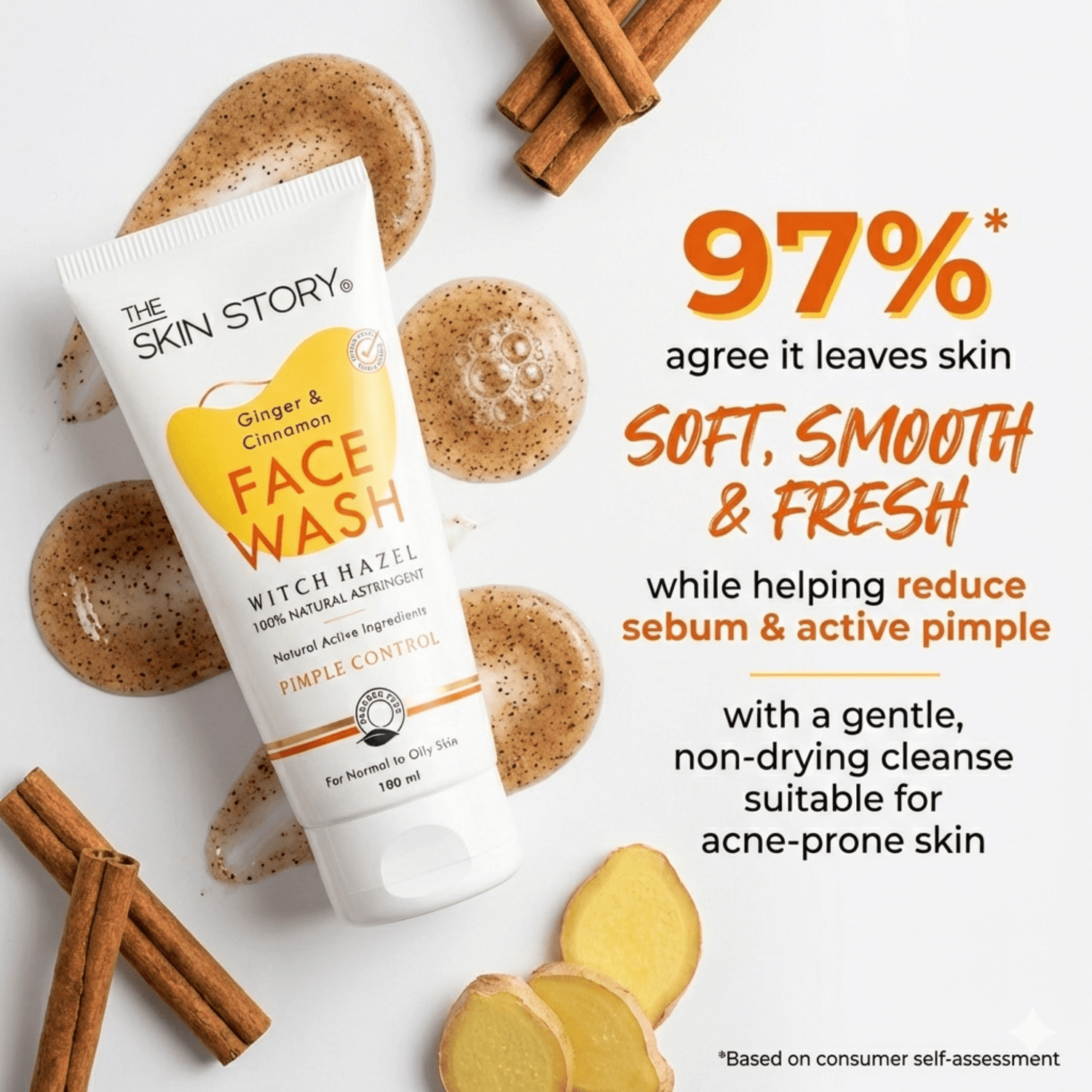 Pimple &amp; Acne Control Face Wash - The Skin Story - Facewash