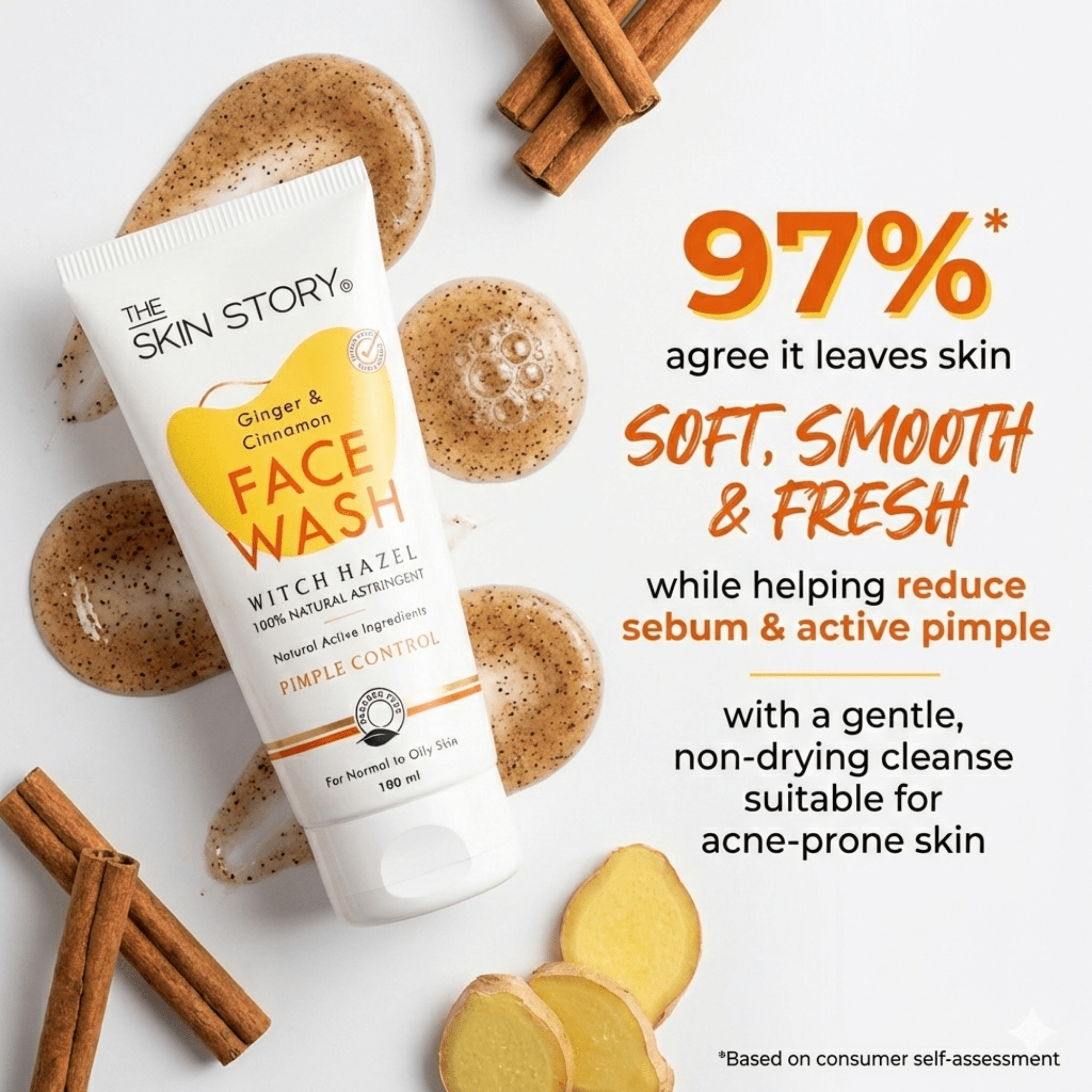 Pimple &amp; Acne Control Face Wash - The Skin Story - Facewash