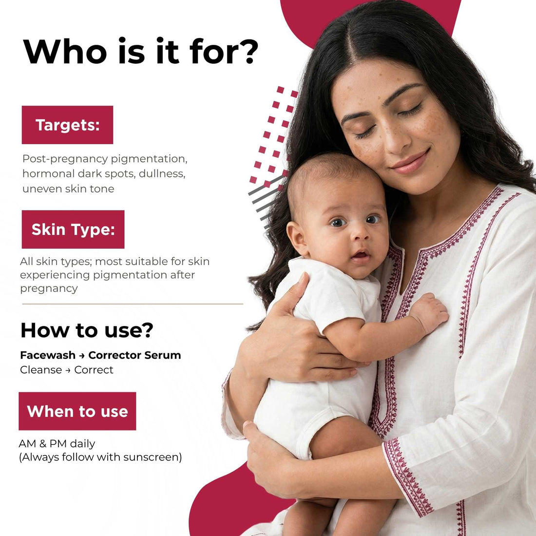 Post Pregnancy 2 Step - Facewash+10% Vitamin C Face Serum - The Skin Story - 