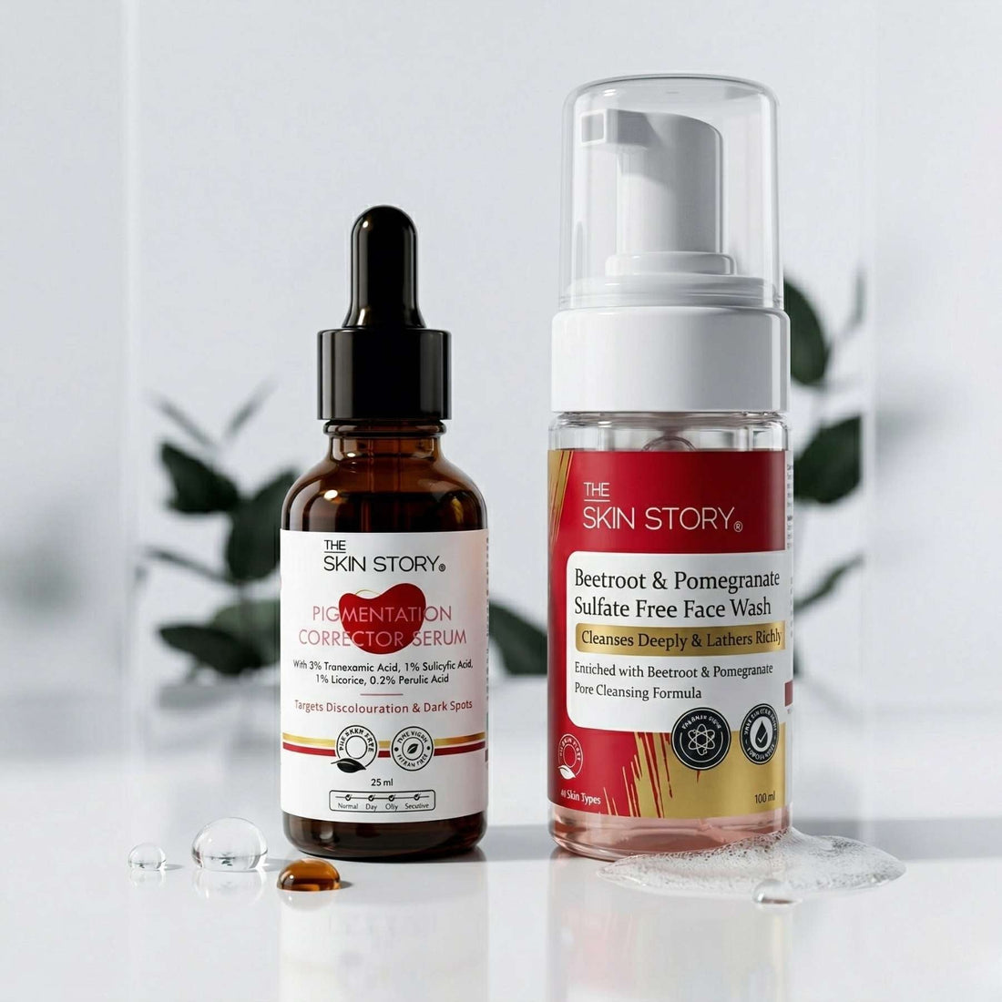 Post Pregnancy 2 Step - Facewash+10% Vitamin C Face Serum - The Skin Story - 