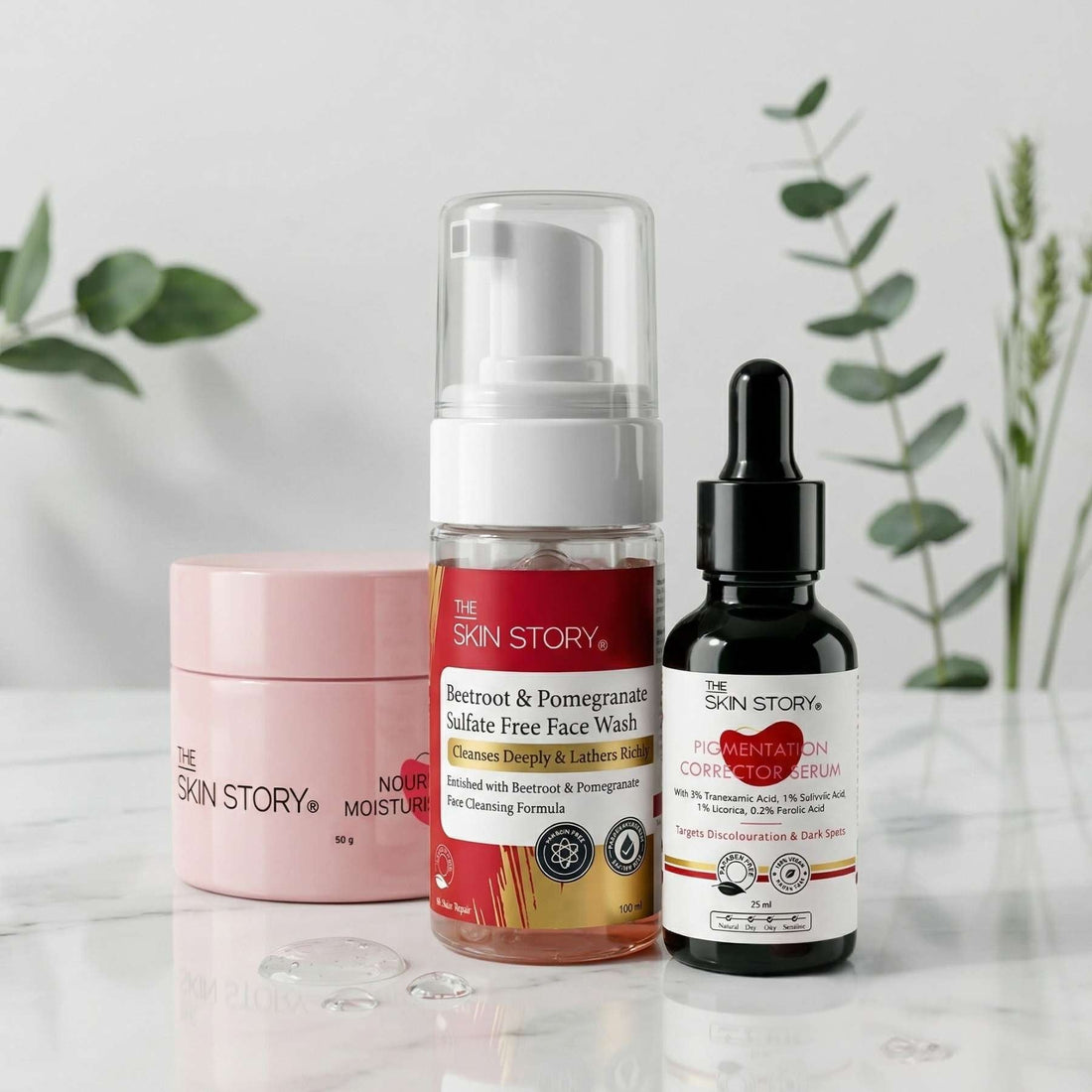 Post Pregnancy 3 steps - Facewash+Serum+Moisturising Cream - The Skin Story - 