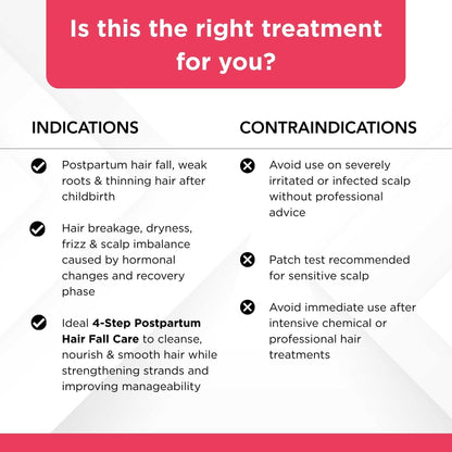 Postpartum Hairfall 4 steps - Nourishing &amp; Moisturising Shampoo+Mask+Hair Growth Serum+Hair Mask - The Skin Story - 