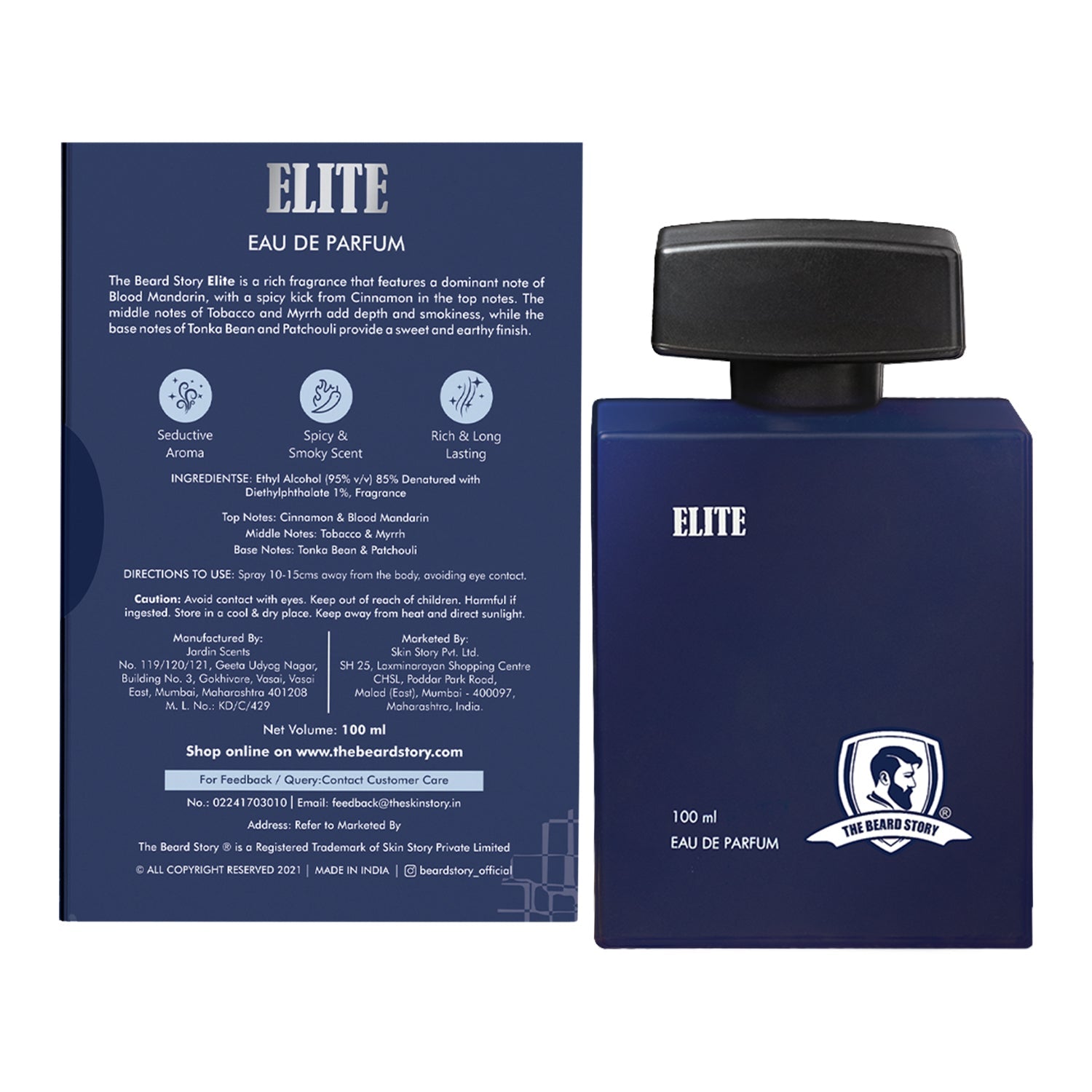 Seductive Elite Perfume Spicy and Smokey Eau De Perfume 100 ml - The Skin Story - 