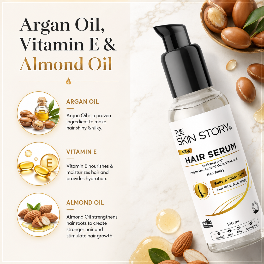Sulphate Free Keratin Shampoo, Hair Serum &amp; Hair Mask
