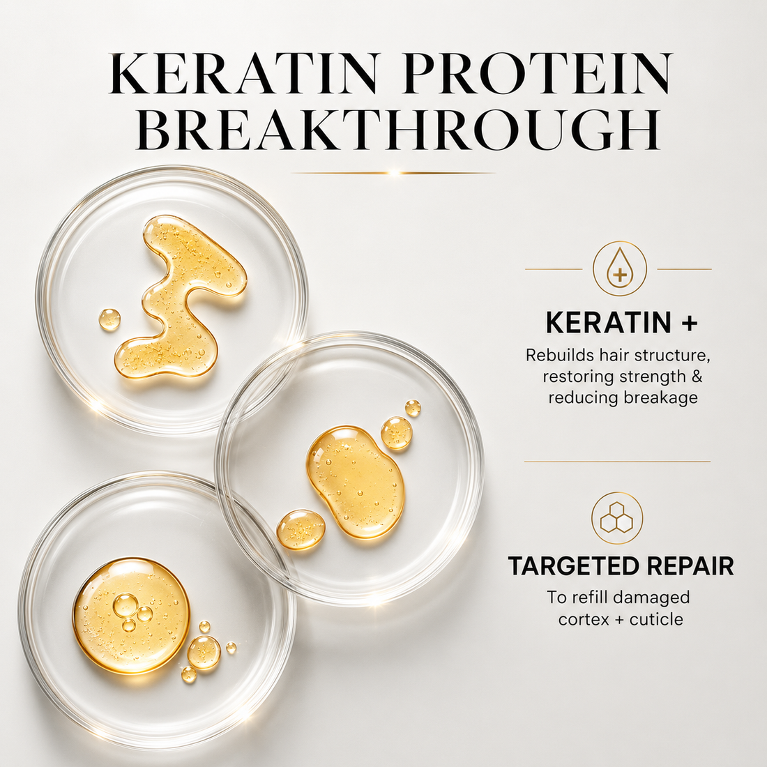 Sulphate Free Keratin Shampoo, Hair Serum &amp; Hair Mask