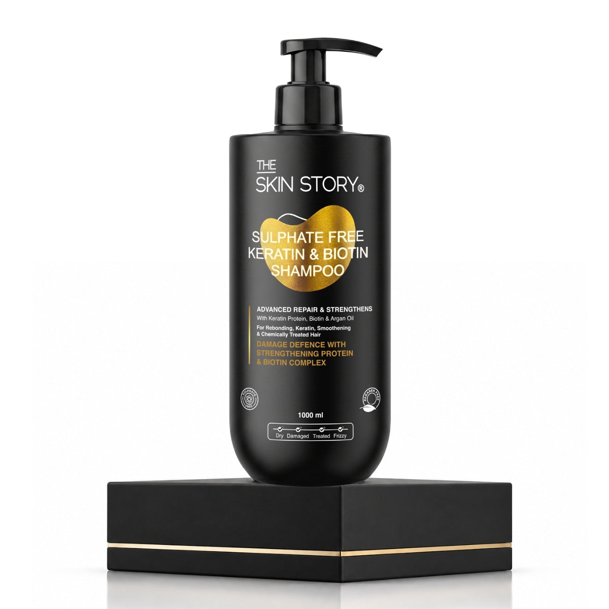 Sulphate Free Keratin &amp; Biotin Shampoo Repairs Damaged Hair 1 Litre