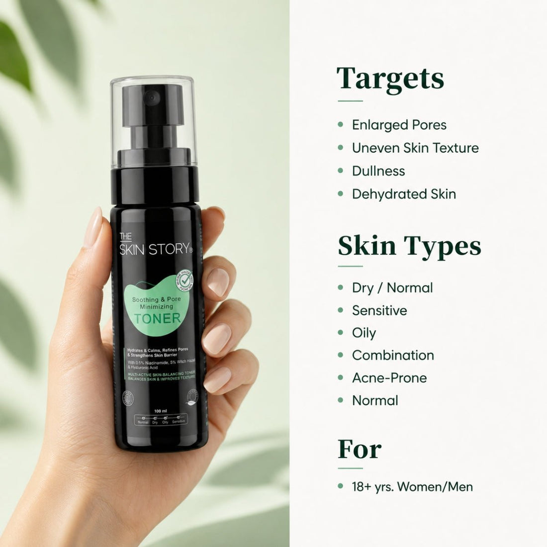 Soothing &amp; Pore Minimising Toner - The Skin Story - 
