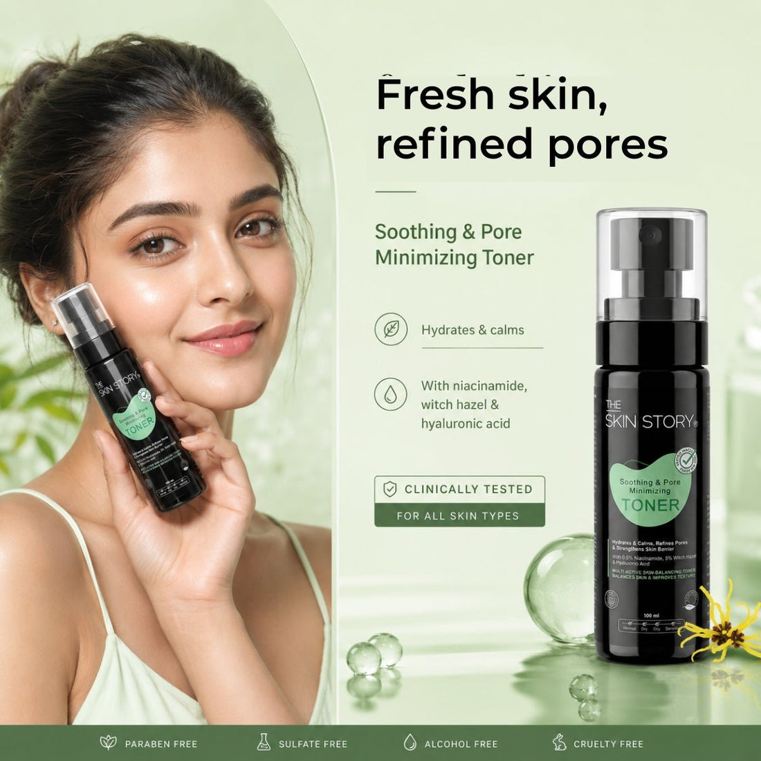 Soothing &amp; Pore Minimising Toner - The Skin Story - 