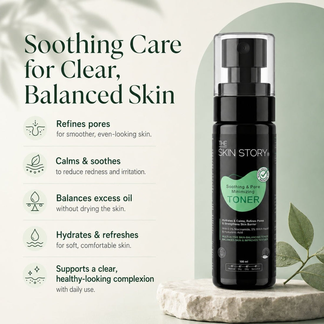 Soothing &amp; Pore Minimising Toner - The Skin Story - 