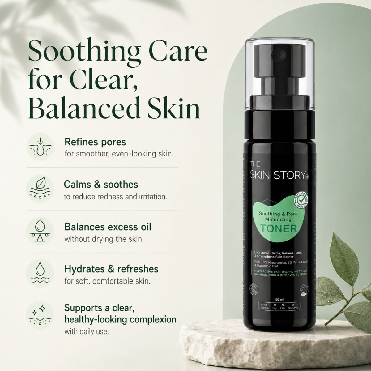 Soothing &amp; Pore Minimising Toner - The Skin Story - 