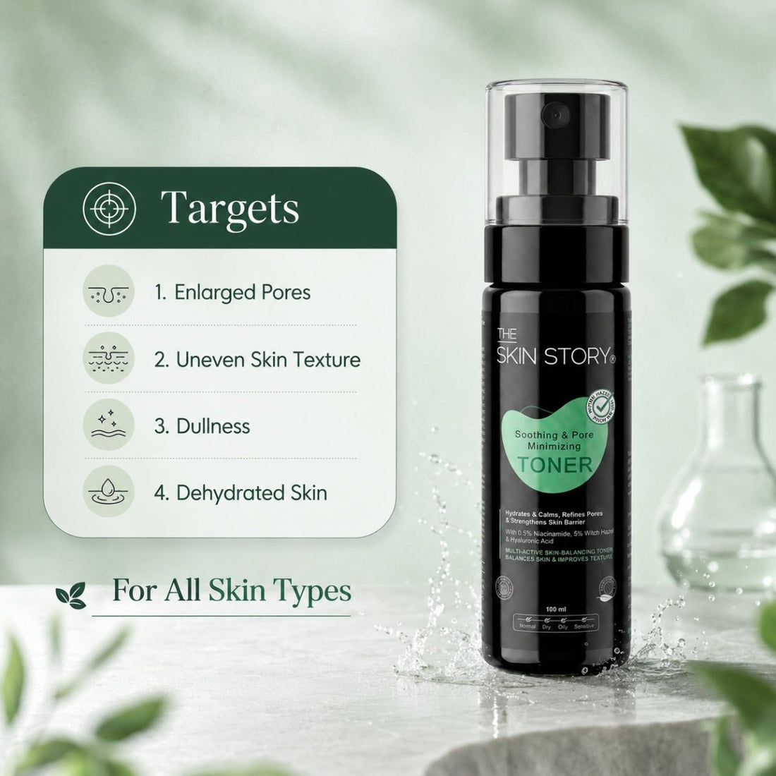 Soothing &amp; Pore Minimising Toner - The Skin Story - 