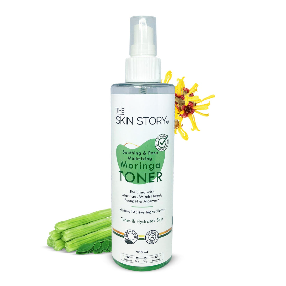 Soothing & Pore Minimizing Moringa Toner, 200ml - The Skin Story -