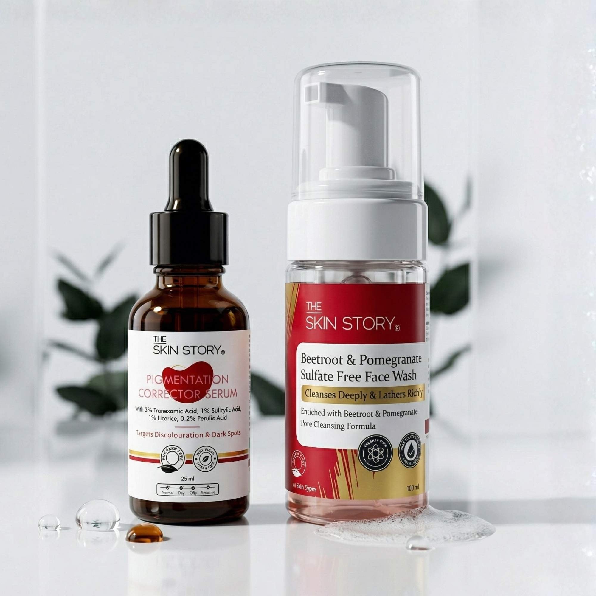 Stuborn Dark Spots 2 Steps - Facewash+Serum - The Skin Story - 