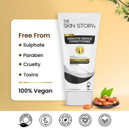 Sulphate - Free Keratin Conditioner - The Skin Story - 